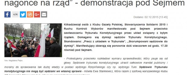 „Trybunał Prostytucyjny won za Don!”, „Stop nagonce na rząd” – demonstracja pod Sejmem
