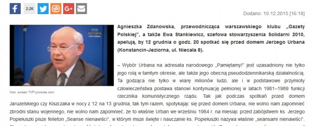 Warszawa: Spotkajmy się pod domem Urbana