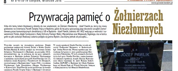Przywracają pamięć o Żołnierzach Niezłomnych