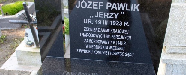 Będzin II: wyremontowany grób Józefa Pawlik PS.”Jerzy”