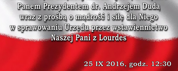 Kraków: 25 IX – Msza Św. w intencji Pana Prezydenta