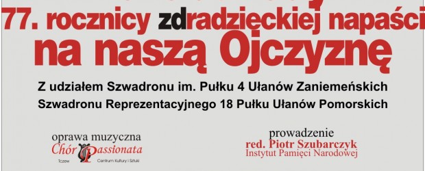 Tczew – obchody 77. Rocznicy radzieckiej napaści na Ojczyznę, 17 września