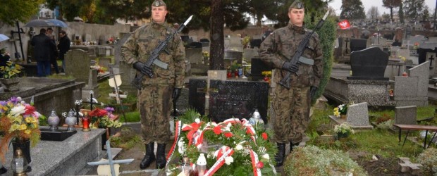 Będzin II: uroczystości poświęcenia grobu zamordowanego w Będzinie w 1946 roku Józefa Pawlika