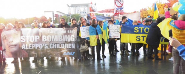 Demonstracja w Berlinie przeciwko wizycie Putina