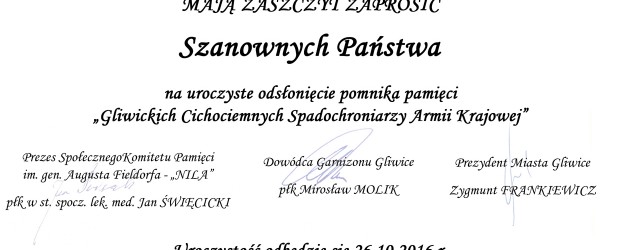 Pomnik Cichociemnych w Gliwicach