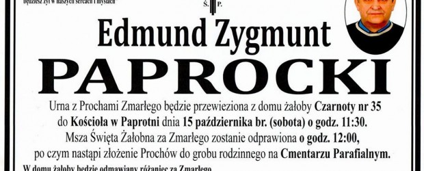 Berlin Brandenburg: Pogrzeb śp. Edmunda Zygmunta Paprockiego