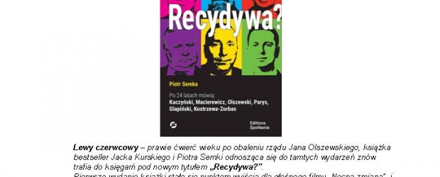 Gdańsk– spotkanie z Piotrem Semką, połączone z promocją książki „Recydywa ?”, 16 listopada