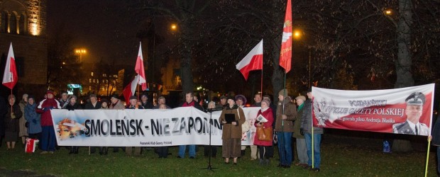 Poznań: miesięcznica tragedii smoleńskiej 10.11.2016