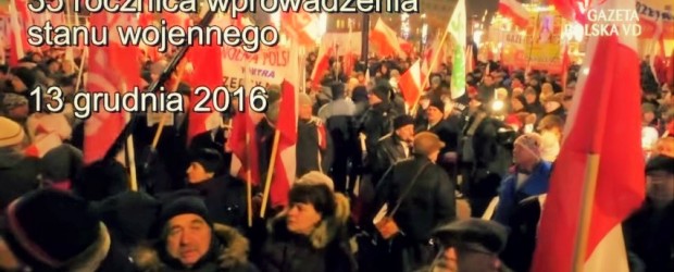 [FOTORELACJA] 35. rocznica wprowadzenia stanu wojennego – przemówienia: Kaczyński / Gwiazda / Sakiewicz (wideo)