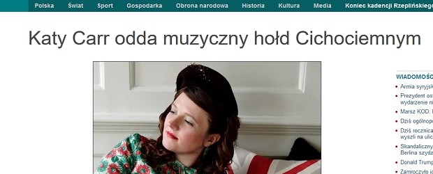 ​Katy Carr odda muzyczny hołd Cichociemnym – wejściówki z darmo