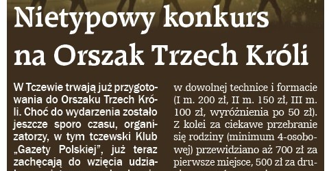 Tczew: Nietypowy konkurs na Orszak Trzech Króli