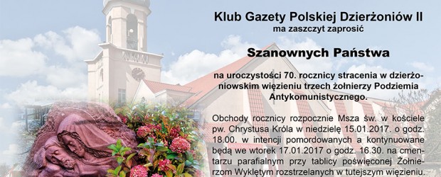 70 Rocznica Stracenia w Dzierżoniowie Żołnierzy Wyklętych, 15 stycznia