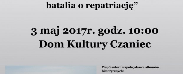 Czaniec – spotkanie z Piotrem Hlebowicz, 3 maja