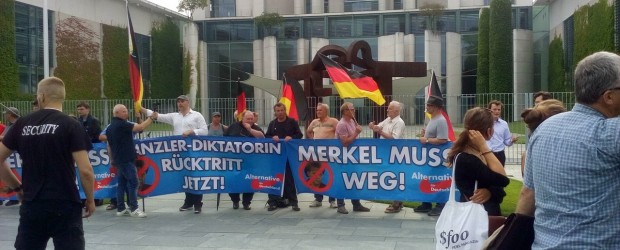Berlin,28.06.17-demonstracja przed urzędem kanclerskim.