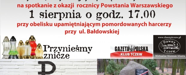 Tczew – spotkanie z okazji rocznicy Powstania Warszawskiego – 1 sierpnia