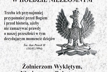 Strzelin – Uroczyste odsłonięcie i poświęcenie tablicy  poświęconej Żołnierzom Wyklętym, 15 sierpnia