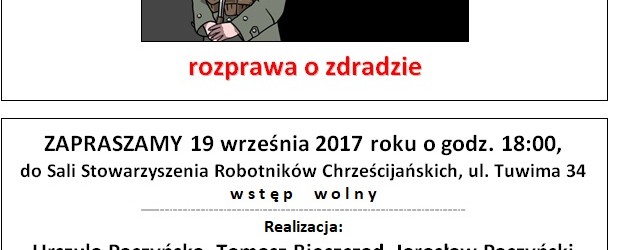 Łódź: spektakl poświęcony pamięci napaści sowieckiej na Polskę, 19 września