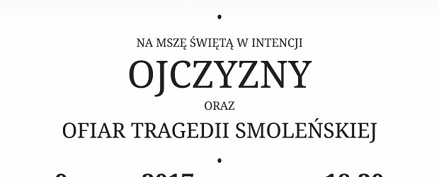 Krosno – Msza św. w intencji Ojczyzny oraz Ofiar tragedii smoleńskiej, 9 grudnia