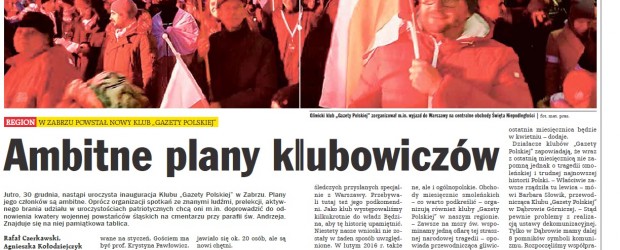 Ambitne plany klubowiczów śląskich