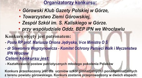 Góra Śląska: Zaproszenie – III powiatowy konkurs „Żołnierze Wyklęci” 1.03.2018