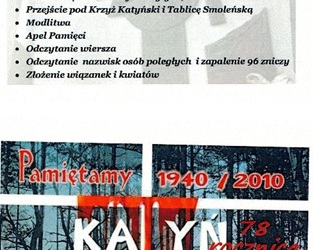 Brzozów – Zaproszenie: Rocznica Katyńsko-Smoleńska 13 kwietnia
