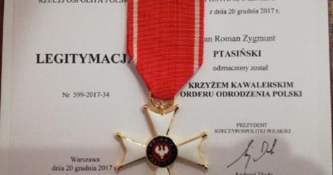Tychy: Członek tyskiego Klubu Gazety Polskiej odznaczony Krzyżem Kawalerskim Orderu Odrodzenia Polski