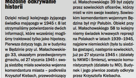 Będzin II: Mozolne odkrywanie historii