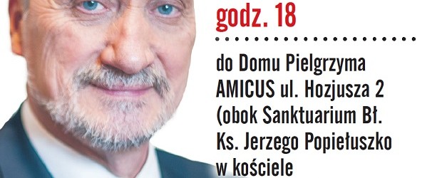WARSZAWA BIELANY-ŻOLIBORZ – spotkanie z ministrem Antonim Macierewiczem, 14 września