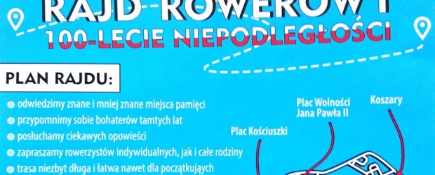 Pleszew: Zaproszenie na rajd rowerowy 100-lecie Niepodległości