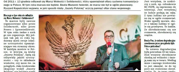 GPC: Zbrodniarze muszą zostać rozliczeni-wywiad z Ryszardem Kapuścińskim, Prezesem Klubów „GP”