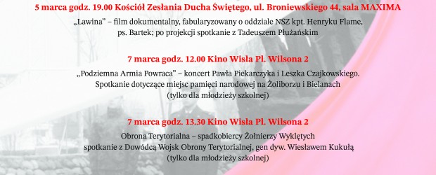 Warszawa Bielany-Żoliborz: Zaproszenie – Dni Pamięci Żołnierzy Wyklętych