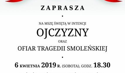 Krosno: Zaproszenie na Mszę Św za Ojczyznę 6 kwietnia godz. 18:30