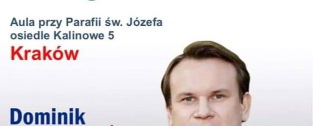 KRAKÓW NOWA-HUTA – spotkanie z Dominikiem Tarczyńskim, posłem na Sejm, 5 kwietnia