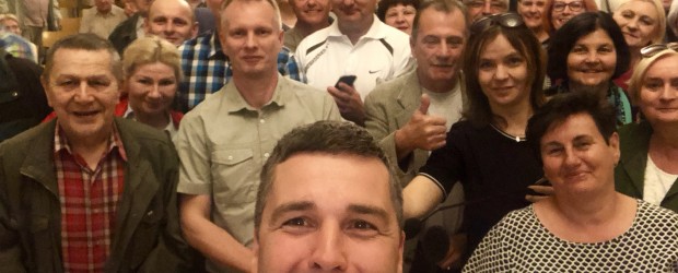 Michał Rachoń na spotkaniu w Piotrkowie Trybunalskim