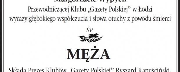 Naszej Drogiej Koleżance Małgorzacie Wypych wyrazy głębokiego współczucia…