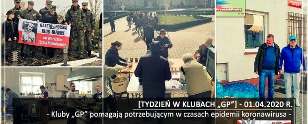 [Tydzień w Klubach „GP”] Kluby „GP” pomagają potrzebującym w czasach epidemii koronawirusa