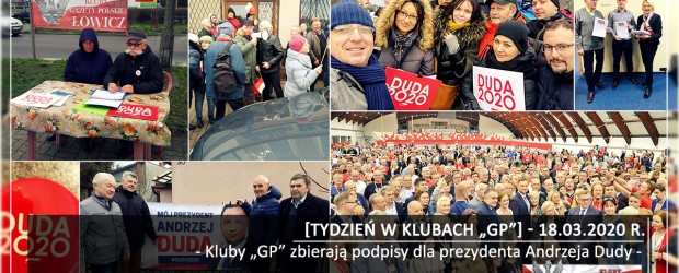 [Tydzień w Klubach „GP”] Kluby „GP” zbierają podpisy dla prezydenta Andrzeja Dudy