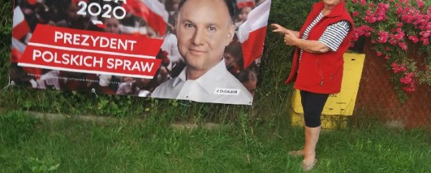 [DUDA 2020] Gliwicki Klub „GP” w Smolnicy rozwieszał bannery Andrzeja Dudy