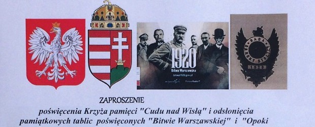 Nowy Sącz – uroczystości poświęcenia Krzyża pamięci „Cudu nad Wisłą” i odsłonięcia pamiątkowych tablic poświęconych „Bitwie Warszawskiej” i „Opoki Przyjaźni Polsko-Węgierskiej”, 15 sierpnia