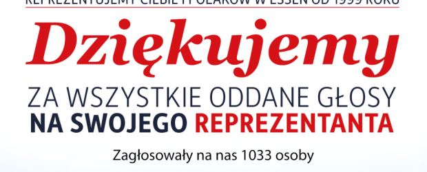 Essen: Podziękowania dla wszystkich