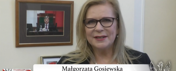 Wicemarszałek Małgorzata Gosiewska do klubowiczów GP (wideo)