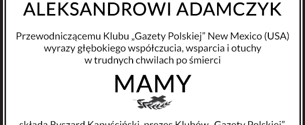New Mexico (USA) | Wyrazy głębokiego współczucia i słowa otuchy…