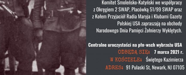 USA | Zapraszamy na obchody Narodowego Dnia Pamięci Żołnierzy Wyklętych | 7.03 godz. 11:00 am