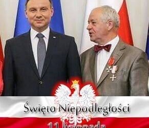 ŁOWICZ | Medal 100 -lecie Odzyskania Niepodległości dla Przewodniczącego Wojciecha Gędek