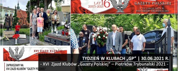 TYDZIEŃ W KLUBACH „GP”|XVI  Zjazd Klubów „Gazety Polskiej” – Piotrków Trybunalski 2021