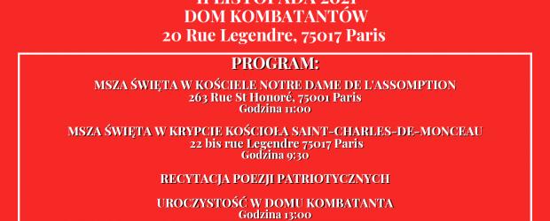 PARYŻ NOTRE-DAME (Francja) | ZAPROSZENIE na Narodowe Święto Niepodległości