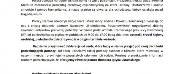 KONIN | Pomoc Ukrainie