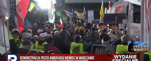 Setki osób pod niemiecką ambasadą w Warszawie! Rozpoczęła się demonstracja przeciw biernej postawie Berlina