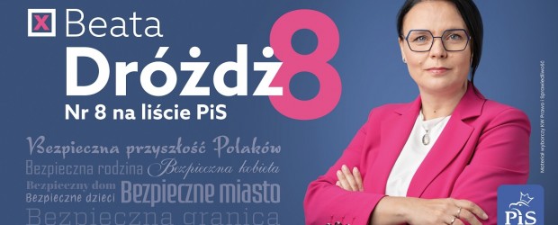 WYBORY 2023| BEATA DRÓŻDŻ – Okręg nr 10 | Klub „GP” Piotrków Tryb.