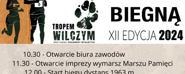PABIANICE | 03.03 – Zaproszenie na Bieg Pamięci „Tropem Wilczym” XII Edycja 2024